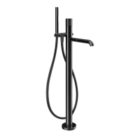Смеситель Gessi Habito Diamantao 70628#706 для ванны напольный, с ручным душем, цвет Black Metal PVD