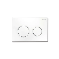 Клавиша для инсталляции Aquatek Small TDI-0000001 для унитаза, АБС-пластик, белая глянцевая ободок хром