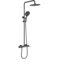 Душевая система Abber Emotion AF8816NG 250 мм, со смесителем, никель