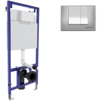 Инсталляция Berges Novum 040243 для унитаза с клавишей смыва хром