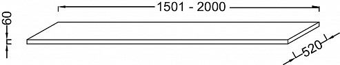 столешница мебельная под раковину jacob delafon parallel 200 eb55-2000-e10 квебекский дуб