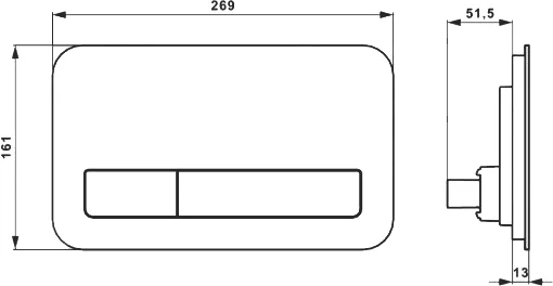 кнопка для инсталляции villeroy & boch viconnect 922400re