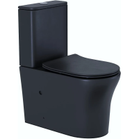 Унитаз-компакт Ceruttispa Adige CT9244 безободковый, с сиденьем микролифт, черный матовый