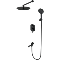 Душевой комплект Wonzon & Woghand WW-88939010-MB 300 мм, со смесителем, черный матовый