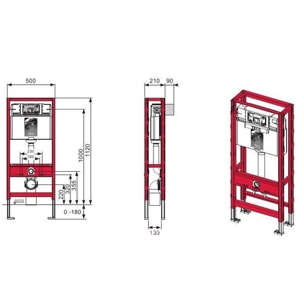 инсталляция для унитаза tece teceprofil 9300093