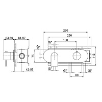 смеситель для душа fantini mare 51 02 2073b