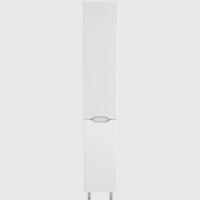 Шкаф пенал Style Line Марелла 30 L Люкс Plus СС-00002445 с бельевой корзиной Белый матовый антискрейтч
