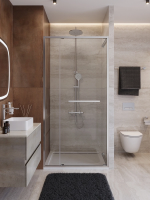 Душевая дверь Cezares Lux LUX-B-FS-11-100-C-CR 100 см, профиль хром, стекло прозрачное