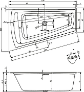 акриловая ванна riho still smart 170х110 b101003005 (br0300500k00130) l без гидромассажа