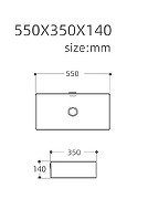 раковина aquanet perfect-3-mb 00273676 55x35 см, накладная, цвет черный матовый