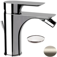 Смеситель Remer Infinity I20XV для биде, с донным клапаном, нержавеющая сталь