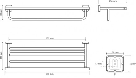 Полка для полотенец Bemeta Tasi 154105262