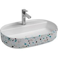 Раковина Isvea Infinity 10NF65060SV-2L-TRZ накладная, 60x40 см, белый матовый