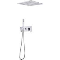 Душевой комплект Abber Daheim AF8221 400 мм, со смесителем, хром