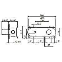 смеситель для душа fantini icona deco 53 02 r373b термостатический