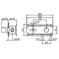 смеситель для душа fantini icona classic 53 02 r231b термостат