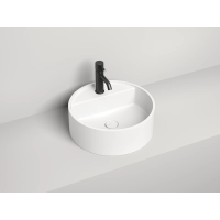 Раковина Salini Armonia 130117G Ø45 см накладная, из S-Sense, белая глянцевый