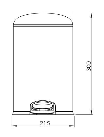 Мусорное ведро Java S-885-5R 5 л, с микролифтом, цвет малиновый матовый