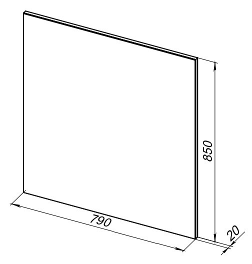 зеркало aquanet lino 80 белый матовый (253907)