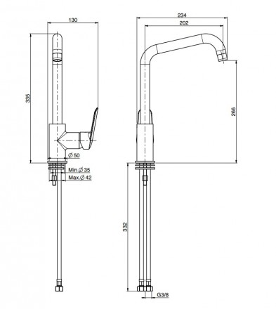 смеситель для кухни fima carlo frattini kitchen f3007/1rcr, цвет хром