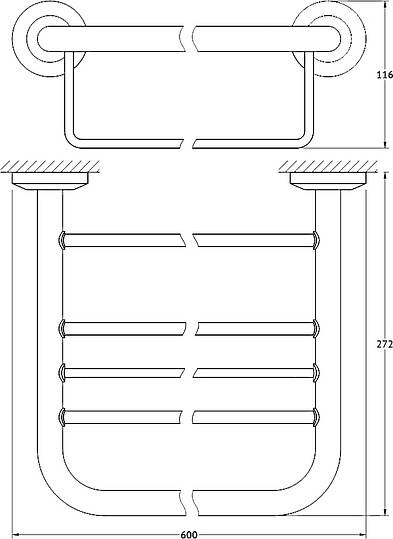 Полка для полотенец FBS Standard STA 042 60 см