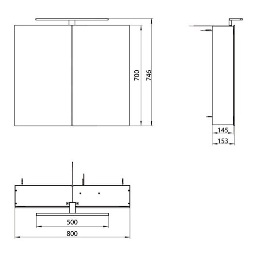 зеркальный шкаф emco asis mee 80 9498 050 51 с подсветкой серебро