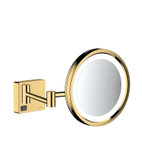 Косметическое зеркало x 3 Hansgrohe AddStoris 41790990, цвет полированное золото