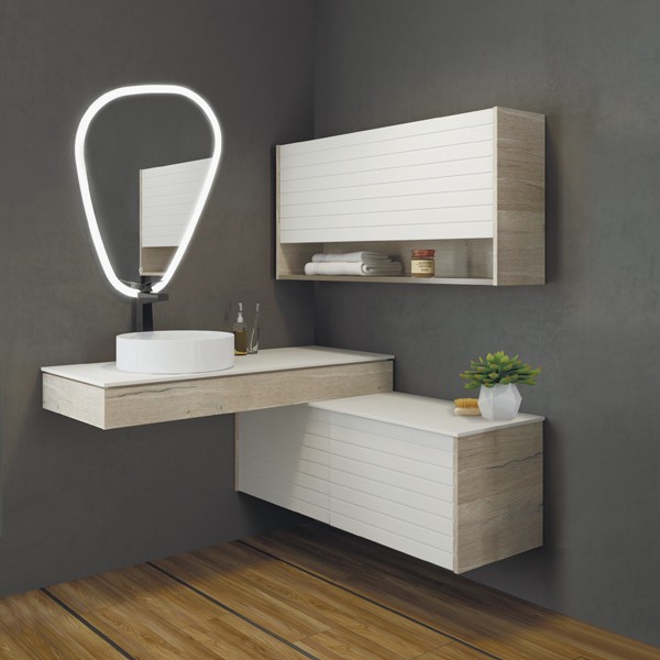 шкаф-полка comforty клеон 120 00-00000823 белый дуб дымчатый