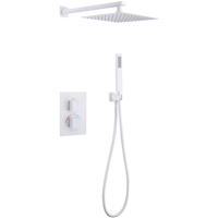 Душевой комплект Abber Daheim AF8251W 250 мм, с термостатом, белый матовый