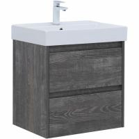 Тумба с раковиной Aquanet Nova Lite 60 305233 подвесная Дуб серый