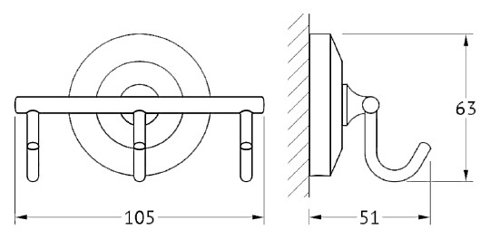 Крючок FBS Standard STA 003 тройной