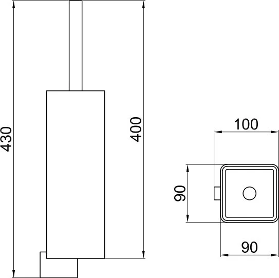 Ёршик для унитаза Webert Living LV501301015 хром