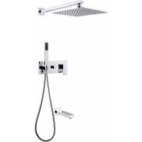 Душевая система Abber Daheim AF8217 скрытого монтажа с изливом цвет хром