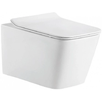 Унитаз подвесной Bravat Manno C21201UW-RUSбезободковый, с сиденьем Микролифт, цвет белый