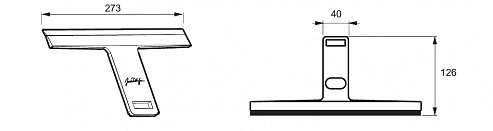 Водосгон для душевой кабины Jacob Delafon Nouvelle Vague E9404-BLV, чёрный матовый