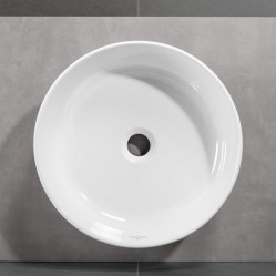 раковина villeroy & boch collaro 4a1840rw накладная, ø40 см, stone white (белый матовый) с покрытием ceramicplus