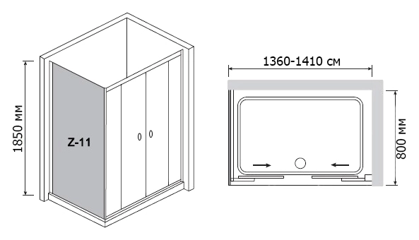 душевой уголок rgw classic cl-43 140x80 чистое стекло