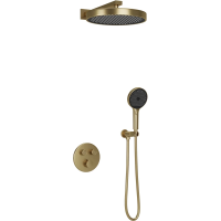 Душевой комплект Sancos Space SC3006BG 320 мм, с термостатом, золотой матовый