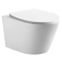 Унитаз Azario Vento AZ-1046 подвесной, безободковый, с сиденьем микролифт, 48.5x36x35 см, белый