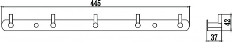 Планка с крючками Savol S-007215H