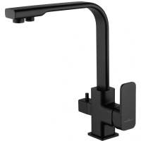 Смеситель для кухни с подключением фильтра WONZON & WOGHAND, черный матовый (WW-88458004-MB)