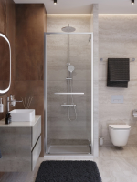 Душевая дверь Cezares Lux LUX-B-FS-1-80-C-CR 80 см, профиль хром, стекло прозрачное