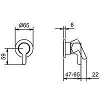 смеситель для душа fantini icona classic 53 02 r063b