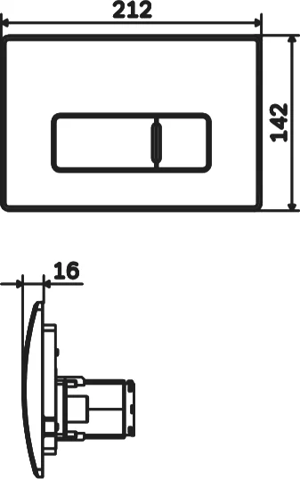 клавиша для инсталляции am.pm pro m i048031 для унитаза, абс-пластик, никель матовый