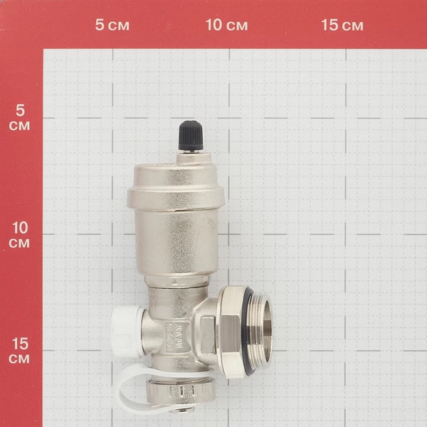 тройник коллекторный stout 1" с автоматическим воздухоотводчиком и дренажным вентилем, sms-1000-010001