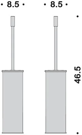 Ёршик для унитаза Colombo Design Plus W4961.BM напольный, металл, пластик, белый матовый