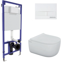 Комплект подвесной унитаз Berges Ego + система инсталляции Berges Novum L1 043309