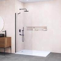 Душевая перегородка RGW Walk In WA-110B 110 351011011-14 профиль черный, стекло прозрачное