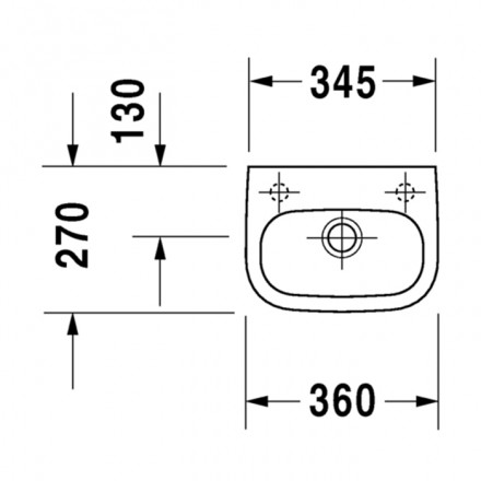 раковина подвесная duravit d-code 07053600082