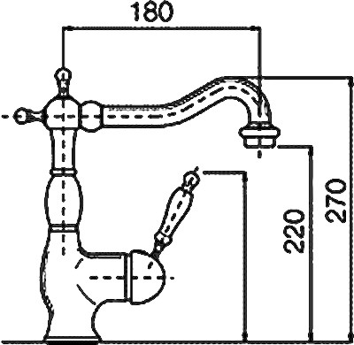 смеситель для раковины nice funny n-6000-17bb